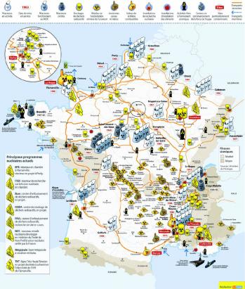 France nucleaire carte complete hors inbs